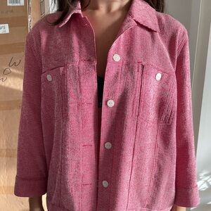 Plaid red and white jacket